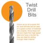 Brad Point and Twist Drill Bit 100 Piece Set Includes Bits for Drilling Wood, Metal, Composite Material, and Plastics. Ideal for Professionals, Automotive, Metal Work and Woodworking 1/16'' to 5/16''