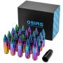 OSIAS Brand New 20PCS M12X1.5 Racing Wheel 60MM Lug Nuts with Socket Key for Honda Colorful