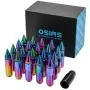 OSIAS Brand New 20PCS M12X1.5 Racing Wheel 60MM Lug Nuts with Socket Key for Honda Colorful