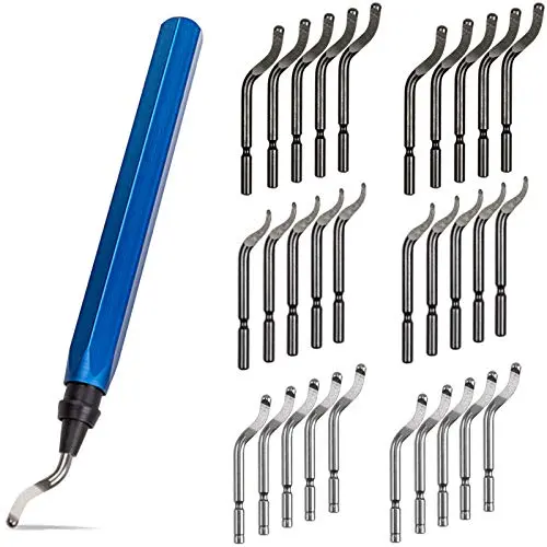 STARVAST 30Pcs Metal Deburring Tool, Deburring Blades Kit with Swivel Handle, Pipe Deburring Tool for Soft Metal (Aluminum, Copper), Wood, Plastic and Steel Burr Removing STARVAST 30Pcs Metal Deburring Tool, Deburring Blades Kit with Swivel Handle, Pipe Deburring Tool for Soft Metal (Aluminum, Copper), Wood, Plastic and Steel Burr Removing
