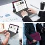 Fintie Case for New Microsoft Surface Pro 7 / Pro 6 / Pro 5 / Pro 4 / Pro 3 12.3 Inch Tablet - Multiple Angle Viewing Portfolio Business Cover, Compatible with Type Cover Keyboard (Purple)