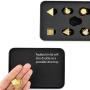 TitanShield Solid Gold Polyhedral Dungeons and Dragons D&D Metal 7-Dice Set