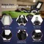 BBESTLED 80W Garage Light Bulb 3 Adjustable Panels Black