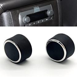 Kerman 2 PC Rear Radio Audio Volume Control Knob Dial Tuner for 07-13 Chevy Tahoe Chevrolet Silverado GMC Acadia Sierra Denali Yukon GM 22912547 Radio Repair Kit Replacement Button.