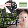 Patio Bench Park Bench Outdoor Bench Garden Bench,Metal Pack Bench with Armrests 480lbs Cast Iron Sturdy Steel Frame Furniture Chair for Porch Entryway Lawn Decor Deck