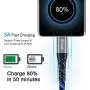 USB C to USB C 6FT Cable, iCrius 60W 3A Light Up Led Fast Charger Cord Compatible with Samsung Galaxy S20+ Ultra/Note 10+, MacBook Air/Pro 13, iPad Pro 2020, Google Pixel 2/3/4 XL, and More (Blue) USB C to USB C 6FT Cable, iCrius 60W 3A Light Up Led Fast Charger Cord Compatible with Samsung Galaxy S20+ Ultra/Note 10+, MacBook Air/Pro 13, iPad Pro 2020, Google Pixel 2/3/4 XL, and More (Blue)