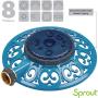 Sprout 65102-AMZ Metal 8-Pattern Sprinkler and QuickConnect Product Adapter Amazon Bundle, Blueberry Blue