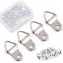 110 Pcs Triangle Ring Picture Hangers Shape Nail Non-Trace Hangers Single Hole with Screws for Home Decoration Creative Picture with Transparent Box 110 Pcs Triangle Ring Picture Hangers Shape Nail Non-Trace Hangers Single Hole with Screws for Home Decoration Creative Picture with Transparent Box