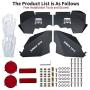 JROAD Compatible with Jeep Wrangler Inner Fender, Front Fender Liners, Aluminum,with 4 LED Lights for 2007-2018 Wrangler Accessories JK JKU Sport Sahara Rubicon 2/4 Doors
