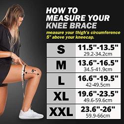 POWERLIX Knee Compression Sleeve - Best Knee Brace for Knee Pain for Men & Women – Knee Support for Running, Basketball, Weightlifting, Gym, Workout, Sports – Please Check Sizing Chart