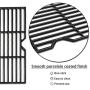 VICOOL 16 7/8'' Polished Porcelain Cast Iron Grill Grate Cooking Grid Replacement for Charbroil 463436213, 463436214, 463436215, 463420508, 463420509, 463441312, 463441514 Gas Grills, 3-Pack, (HyG876C)