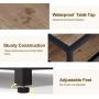 Linsy Home TV Stand, TV Console Table with Storage Shelf, Wood Look and Metal Frame, LS209M1-A