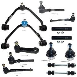 MILLION PARTS 13 Pcs Front Lower Upper Control Arm Ball Joints Outer Inner Tie Rod End Link Sway Bar Suspension Kit K8726 K8728 K8695 K8772 K8700 K8772