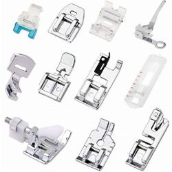 YEQIN 11 Pcs Sewing Machine Presser Feet Set for Low Shank Snap-On Sewing Machine Singer, Brother, Janome, Babylock, Kenmore, Euro-Pro, White, Juki, New Home Sewing Machines