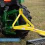 Titan Attachments 5-Ft Landscape Rake for Compact Tractors, Quick Hitch Compatible Tow-Behind Garden Tool