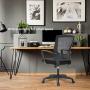 Office Chair Ergonomic Desk Chair Swivel Rolling Computer Chair Executive Lumbar Support Task Mesh Chair Metal Base for Home Office, Black