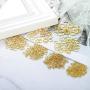 HooAMI 1450pcs Gold Plated Open Jump Rings 3mm 4mm 5mm 6mm 7mm 8mm 10mm Box Set for DIY Jewelry Making Findings