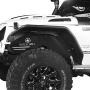 Hooke Road Tube Tubular Fender Flares + Front Inner Fender Liners Kit Compatible with Jeep Wrangler JK & Unlimited 2007-2018 2/4 Doors