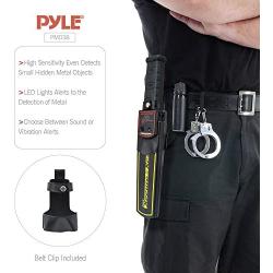 Pyle PMD38 Portable Battery Operated Super w/Adjustable Sensitivity Scan Handheld Metal Detector Wand Security Scanner, black