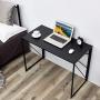 Writing Computer Desk Modern Simple Study Desk Industrial Style Folding Laptop Table for Home Office Notebook Desk Black