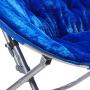 Urban Shop Super Soft Faux Fur Saucer Chair with Folding Metal Frame, Navy