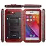 Mitywah Waterproof Case for iPhone 7/8 Plus, Heavy Duty Military Grade Armor Metal Case, Full Body Protective Shockproof Dustproof Strong Rugged Thick Case for iPhone 7/8 Plus, Red