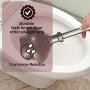 ToiletTree Products Modern Deluxe Freestanding Stainless Steel Toilet Plunger (Gun Metal, Toilet Plunger 6.5” x 6.5” x 18.5”)