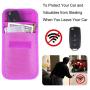 Faraday Bag for Key Fob, Wisdompro RFID Key Fob Protector RF Car Signal Blocking, Anti-Theft Pouch, Anti-Hacking Case Blocker - Purple