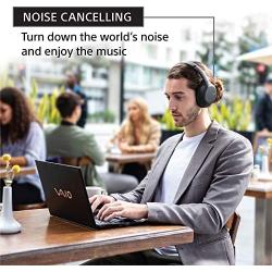 Sony Noise Cancelling Headphones WHCH710N: Wireless Bluetooth Over the Ear Headset with Mic for Phone-Call, Black