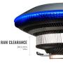 Cooler Master MasterAir G100M RGB Top Down Low Profile Mini ITX CPU Air Cooler, Copper Heat Column Base, Aluminum Fins, 92mm RGB Ring Fan, RGB Lighting for AMD Ryzen/Intel LGA1151