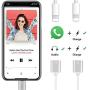 iPhone Adapter & Splitter, [Apple MFi Certified] 2 in 1 Dual Lightning Headphone Jack AUX Audio and Charge Adaptor Dongle Cable Compatible for iPhone 11 pro/Xs Max/XR/X/8/7 Support All iOS System