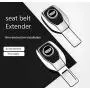 Seat Belt Extender, Metal Eat Belt Extender Suitable for Most Models, with Car Logo Plating Mirror Seat Belt Buckle (Cadillac)
