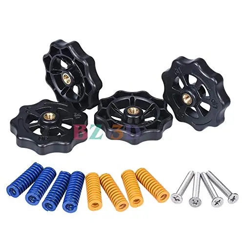 BZ 3D Heatbed Spring Leveling Kit Leveling Nut+Hot Bed Spring+M4 Screws for MK3 Heated Bed for Ender 3 / Ender 3 Pro/Ender 5/ CR-10/ CR-10S /CR-10 3D Printers Part BZ 3D Heatbed Spring Leveling Kit Leveling Nut+Hot Bed Spring+M4 Screws for MK3 Heated Bed for Ender 3 / Ender 3 Pro/Ender 5/ CR-10/ CR-10S /CR-10 3D Printers Part