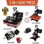 15''x15'' TUSY Heat Press Machine Pro 5 in 1 Heat Transfer Press Machine Swing Away 360 Degree Rotation Digital Industrial Sublimation Printing for T-Shirt/Hat/Mug/Plate 15''x15'' TUSY Heat Press Machine Pro 5 in 1 Heat Transfer Press Machine Swing Away 360 Degree Rotation Digital Industrial Sublimation Printing for T-Shirt/Hat/Mug/Plate