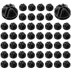 HOWDIA 3.6cm/1.417'' Wire Cube Plastic Connectors for Wire Grid Cube Storage Shelving & Mesh Snap Organizer 50pcs - Black