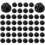HOWDIA 3.6cm/1.417'' Wire Cube Plastic Connectors for Wire Grid Cube Storage Shelving & Mesh Snap Organizer 50pcs - Black