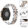 TOTOUTHS Compatible with Samsung Galaxy 42mm/Galaxy Watch 3 41mm Band Women Bracelet Replacement for Galaxy Active 2 40mm 44mm/Gear S2 Classic/Gear Sport Metal Strap Wristband 20mm (Rose Gold+Silver)