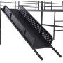Twin Loft Beds for Kids, Metal Loft Bed with Slide, No Box Spring Required, Black