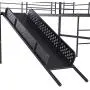 Twin Loft Beds for Kids, Metal Loft Bed with Slide, No Box Spring Required, Black Twin Loft Beds for Kids, Metal Loft Bed with Slide, No Box Spring Required, Black