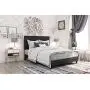 DHP Janford Upholstered Bed with Chic Design | Full | Black Faux Leather DHP Janford Upholstered Bed with Chic Design | Full | Black Faux Leather