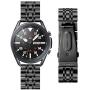 HATALKIN Compatible with Samsung Galaxy Watch 3 Band Bands 45mm Accessories Stainless Steel Metal Replacement Strap for Galaxy Watch3 45mm/Galaxy Watch 46mm/Gear S3 Frontier Men Women (Black/Black)