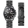 HATALKIN Compatible with Samsung Galaxy Watch 3 Band Bands 45mm Accessories Stainless Steel Metal Replacement Strap for Galaxy Watch3 45mm/Galaxy Watch 46mm/Gear S3 Frontier Men Women (Black/Black)
