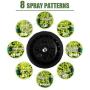 Garden Hose Nozzle, Heavy Duty Zinc Alloy - 8 Different Patterns Leak Free Sprayer - High Pressure Metal Body & Comfort Grip Front Trigger & Water Control Knob for Watering Lawns, Car/Pets Wash