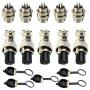 Aviation Connectors 5A, Lsgoodcare GX12-5 Pin Metal Aviation Plug Kit, Including 12MM 5 Pin Plug Thread Male Female Panel Wire Socket and Aviation Plugs Cap (GX12-5)