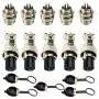 Aviation Connectors 5A, Lsgoodcare GX12-5 Pin Metal Aviation Plug Kit, Including 12MM 5 Pin Plug Thread Male Female Panel Wire Socket and Aviation Plugs Cap (GX12-5)