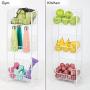 mDesign 3 Tier Vertical Standing Bathroom Shelving Unit, Decorative Metal Storage Organizer Tower Rack Center with 3 Basket Bins to Hold and Organize Bath Towels, Hand Soap, Toiletries - White