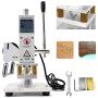 Upgraded Hot Foil Stamping Machine 5x7cm 110V Digital Embossing Machine Manual Tipper Stamper for PVC Leather PU Paper Logo Embossing 1.97''x2.76''
