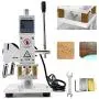 Upgraded Hot Foil Stamping Machine 5x7cm 110V Digital Embossing Machine Manual Tipper Stamper for PVC Leather PU Paper Logo Embossing 1.97''x2.76''