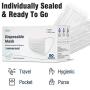 WeCare Disposable Face Mask Individually Wrapped - 50 Pack, White Masks 3 Ply