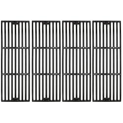 Hongso PCE051 Porcelain Coated Cast Iron Grill Cooking Grid Grates Replacement for Chargriller Gas Grill Models 2121, 2123, 2222, 2828, 3001, 3030, 3725, 4000, 5050, 5252, 5650, Sold as a Set of 4